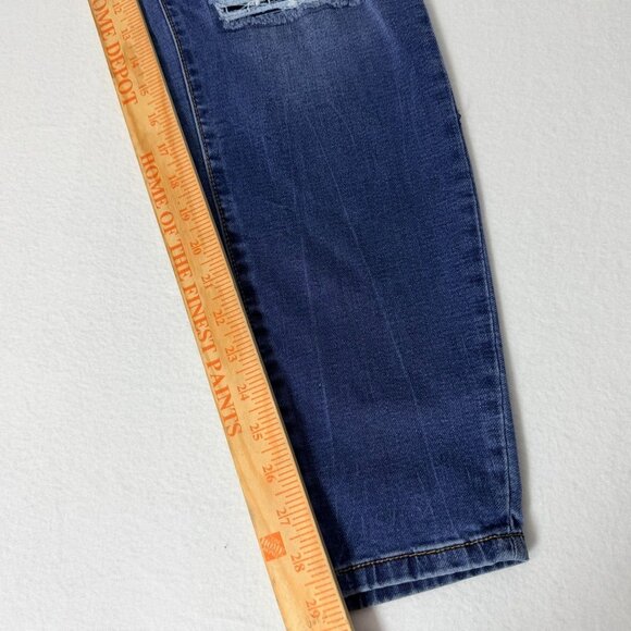 Maurices Mid Rise Skinny Jeans Womens 16W Distressed Stretch Blue Denim Plus Siz - Picture 10 of 12